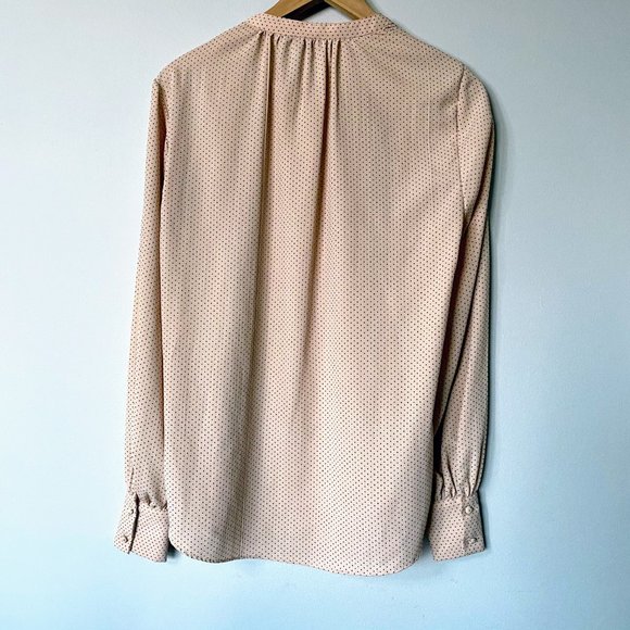 NWOT H&M Size 4 Pastel Pink Button Dotted Blouse - Picture 5 of 11